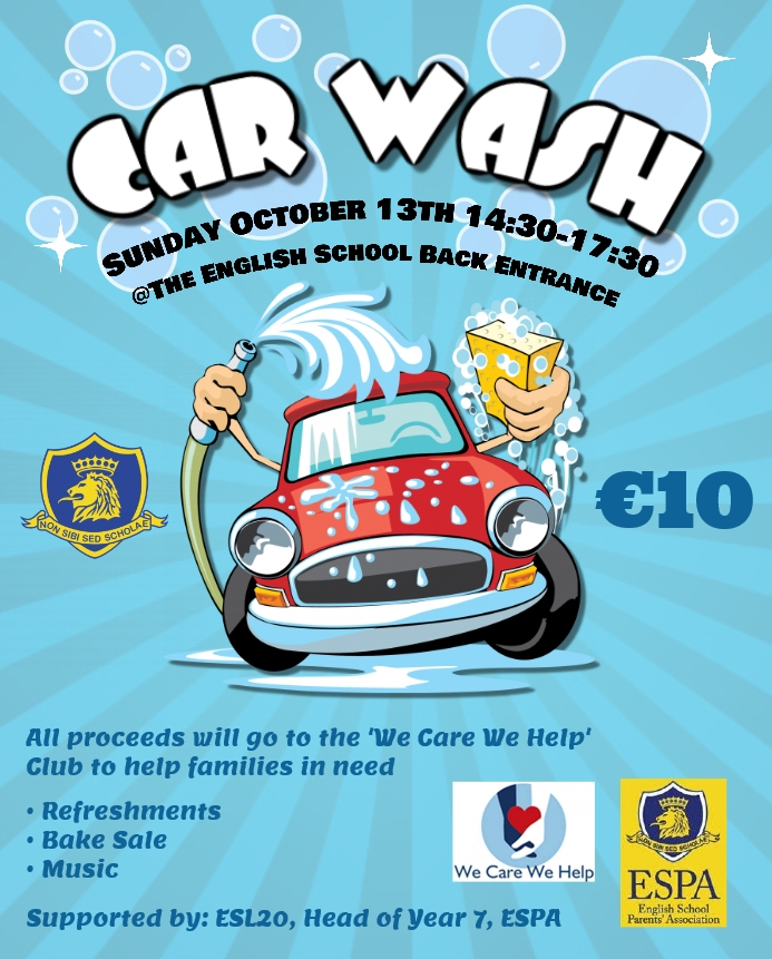 The English School Charity Car Wash